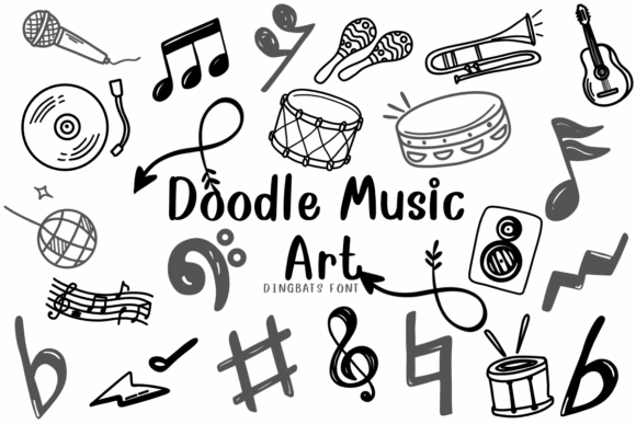 Doodle Music Art: A Playful Font for Creative Projects
