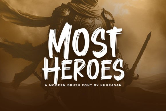 Most Heroes: A Quirky Brush Font for Creative Projects