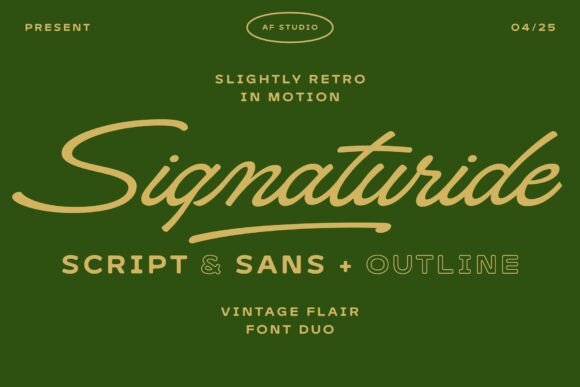 Signaturide: A Vintage-Inspired Font Duo for Modern Brands