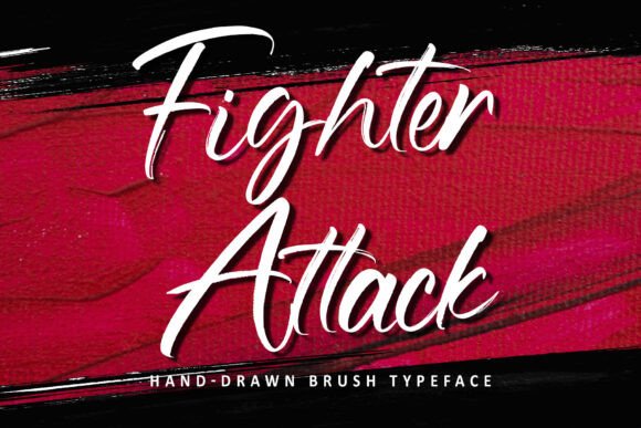 Unleash Raw Power with the Fighter Attack Brush Font